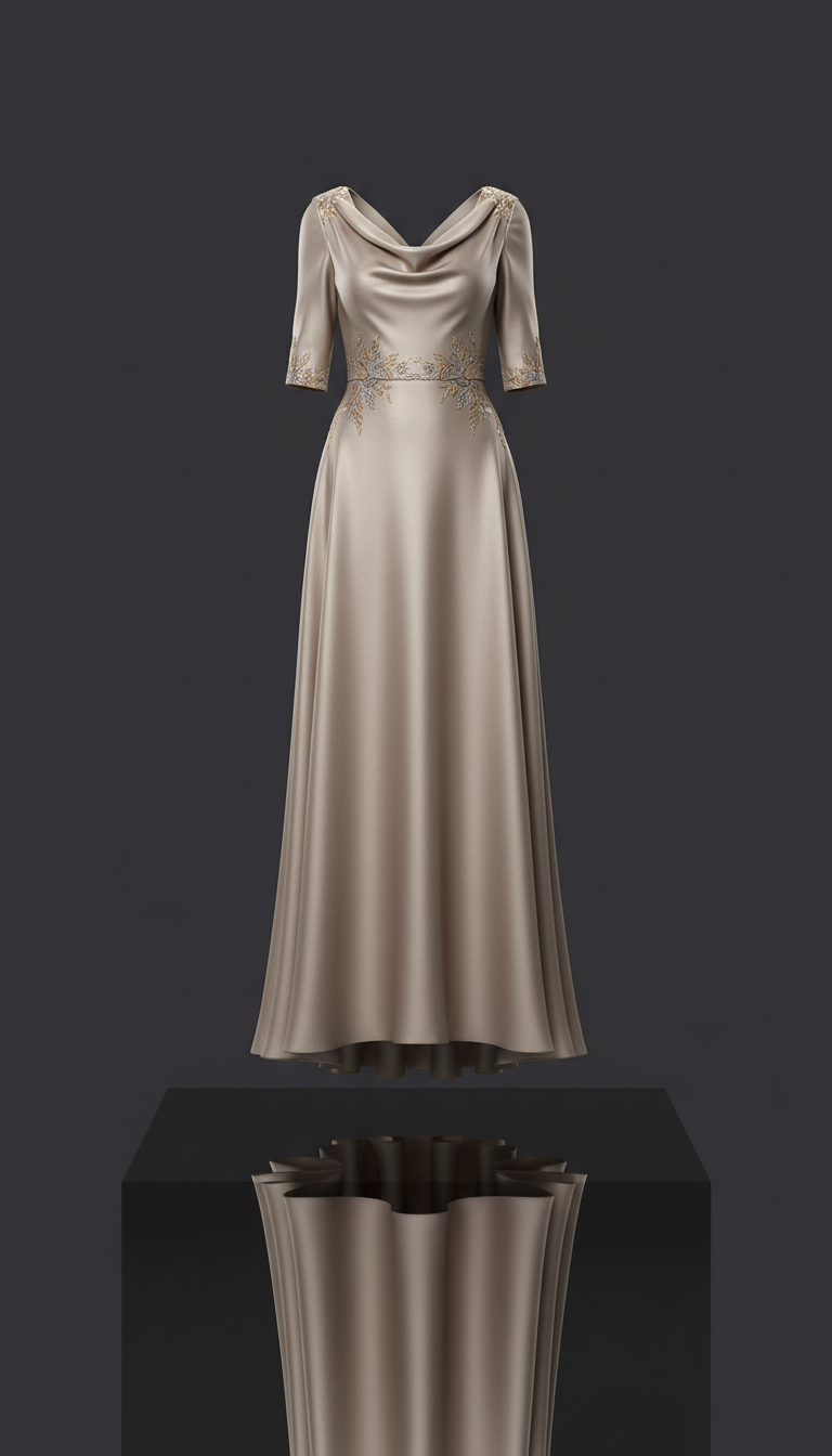 Vestido largo Champagne