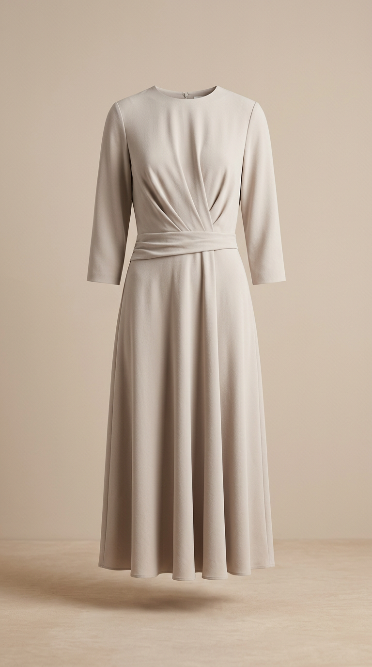 Vestido midi drapeado Arena