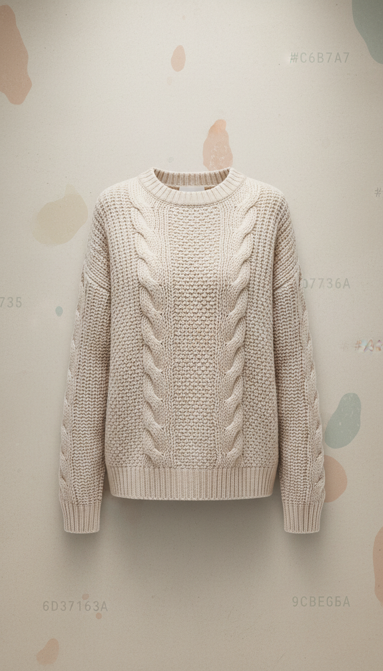 Jersey canalé Crema