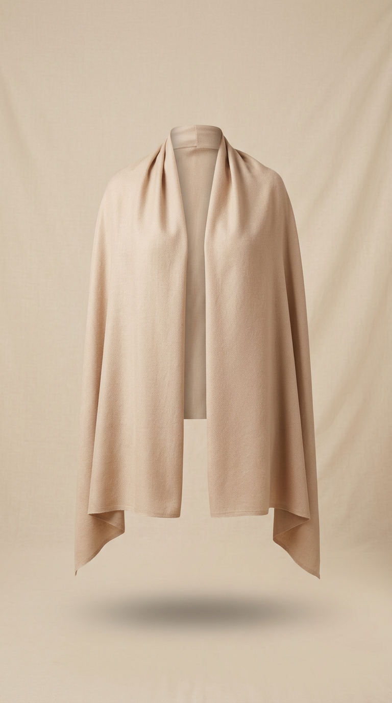 Poncho chal Beige